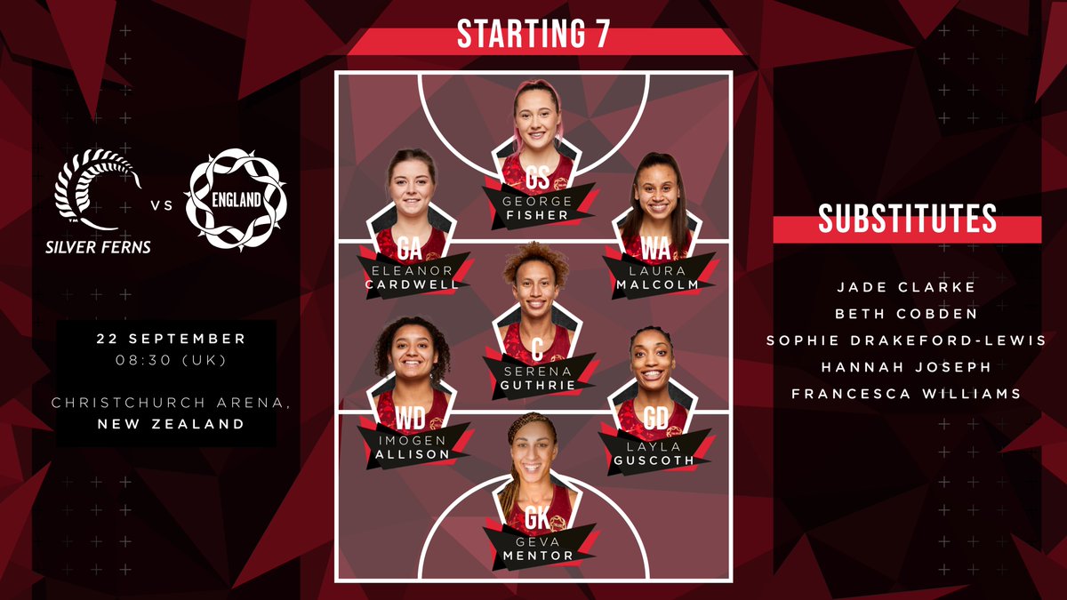 📰 Team news is in! 

Here's your Vitality Roses starting seven 🌹