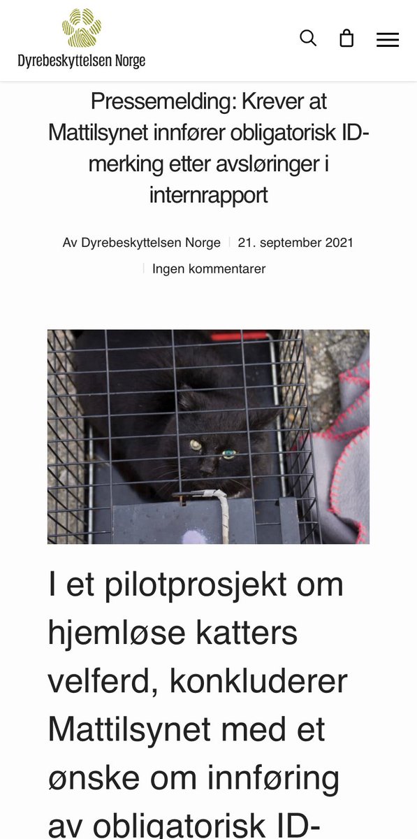 I prosjektet «Telemarkskatten» foreslår <a href="/InfoMattilsynet/">Mattilsynet</a> obligatorisk ID-merking som tiltak mot hjemløshet. Dyr som ikke er ID-merket har i praksis ikke rettsvern. Det er dyrefientlig å kjempe mot ID-merking! <a href="/landbrukogmat/">Landbruks- og matdepartementet</a> <a href="/OBollestad/">Olaug Bollestad</a> <a href="/Arbeiderpartiet/">Arbeiderpartiet</a> dyrebeskyttelsen.no/2021/09/21/pre…