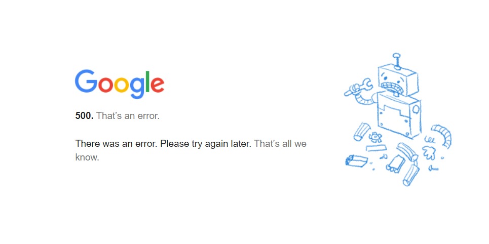 samyakonline's tweet photo. Currently experiencing 500 internal server error in the Google Search Console.
Anyone experiencing the same?
@googlesearchc #GoogleSearchConsole #GSC #googlesearch #googlesearchconsoledown #searchconsoledown #500ServerError #Google https://t.co/AjPzLLXTON