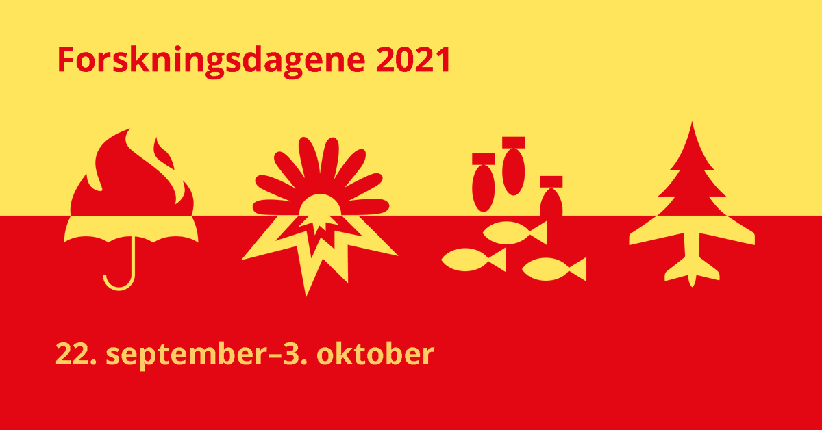 I dag starter Forskningsdagene! Få med deg den nasjonale åpningen direkte her kl. 14: 
#Forskningsdagene #forskningsformidling #fredogkonflikt #norgesarktiske
facebook.com/events/3019871…