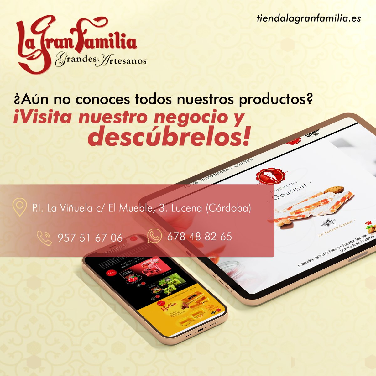 TurronesLGF's tweet image. Visita nuestro #negocio y descubre todos los productos de #Turrones la Gran Familia que te están esperando. Descubre una amplia variedad de turrones, nuestra gran especialidad, #frutossecos, gominolas, aperitivos y mucho más 😍 ¡Te esperamos en 📍 Pol. La Viñuela, c/ El Mueble 3!