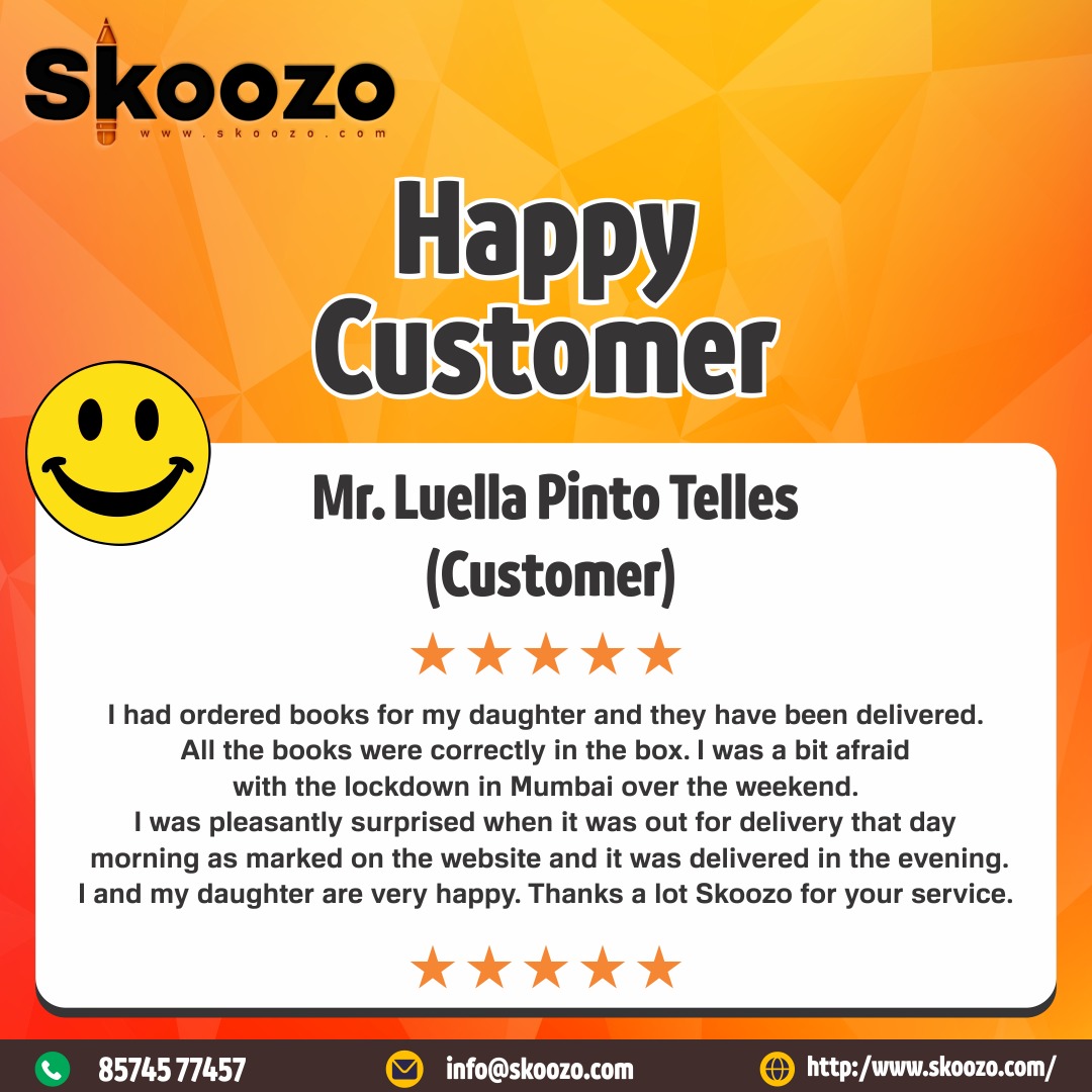 #HappyCustomers
:
This what our customers feel about us!
:
#CustomersFeedback #CustomersTestimonial #HappyCustomers #Skoozoforschools #Books  #Skoozo #skoozoeducommerce