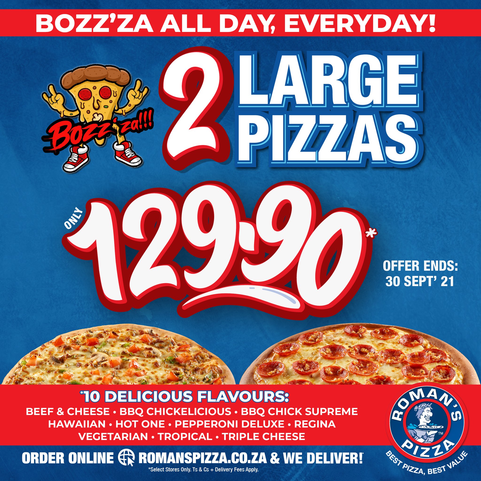 Roman s Pizza On Twitter Get Any 2 Large Pizzas From The Real Bozz za mams-mall-arial-footage-front-20-november-2018-youtube