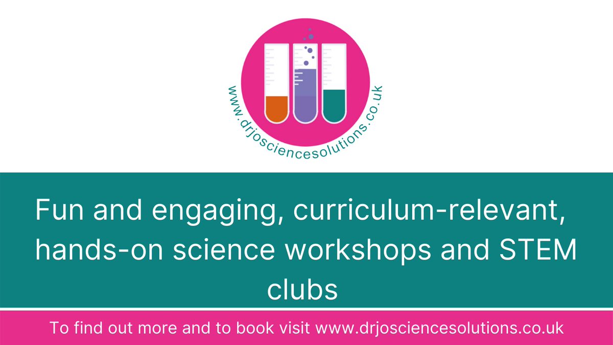 DrJoScience's tweet photo. @deputygrocott Good morning #FFBWednesday and @deputygrocott
🧪#PrimaryScience specialist
🧪Hands-on workshops
🧪#STEMclubs
🧪Teaching children and supporting teachers
🧪Proud #PSQM hub leader
🧪#STEM learning facilitator
🧪independent consultant
#FFBScience https://t.co/iyOQySUyNp