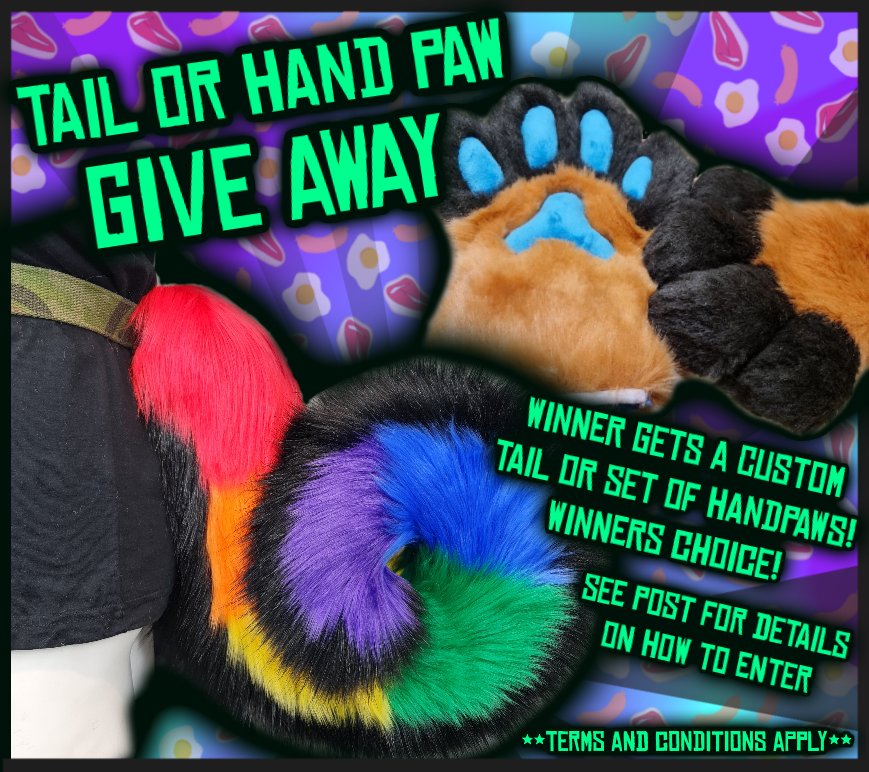 SkunkyDesigns's tweet photo. ✨CUSTOM TAIL OR HANDPAW RAFFLE ✨

To enter you must:
- FOLLOW + RETWEET on Twitter
- Follow on Twitch AND make an effort to talk for a little in stream!
- Leave a comment with your twitch name and ref
- No QRTs or raffle accounts
- Must be 18+

PLEASE READ THE DETAILS IN THREAD https://t.co/WqjoyMqbnr
