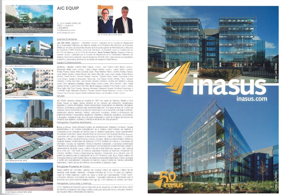 inasuscompany's tweet photo. Estamos presentes en la Guía de Estudios de Arquitectura 2021-2022 de la revista @Arquitectura_PM  #buildbetter #architecture #sustainability #50YearsInasus https://t.co/DASegoUCbS https://t.co/qZ66xZuXZ3