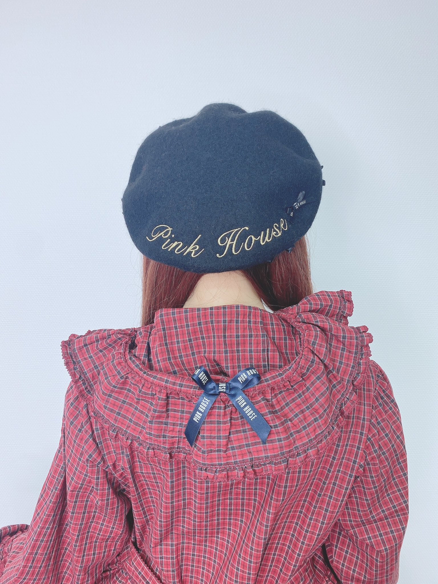 PINK HOUSE×misako aoki☆ロゴリボン付きベレー帽 【公式通販】