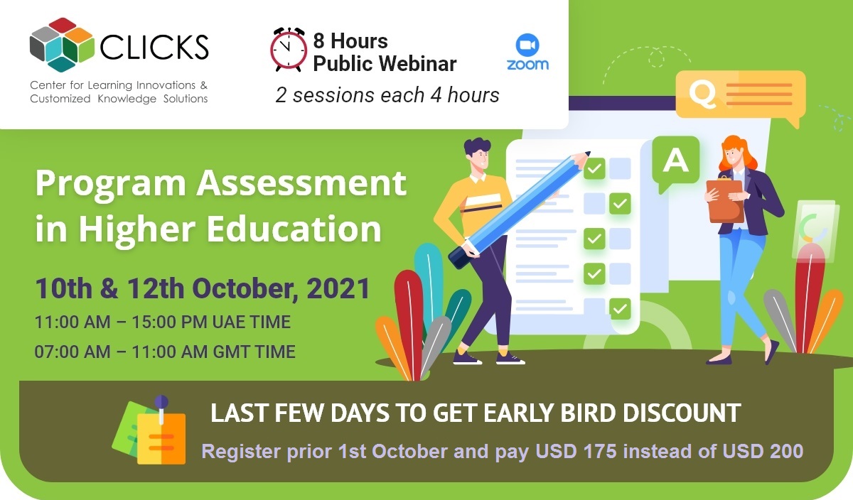 CLI_CKS's tweet image. DO NOT MISS THE EARLY BIRD DISCOUNT! 
FEW DAYS LEFT!
Register now at cli-cks.com/webinar-on-pro…
#programassessment #ONLINETEACHING #onlinecourses #onlinelearning #highereducation #higherinstitutions