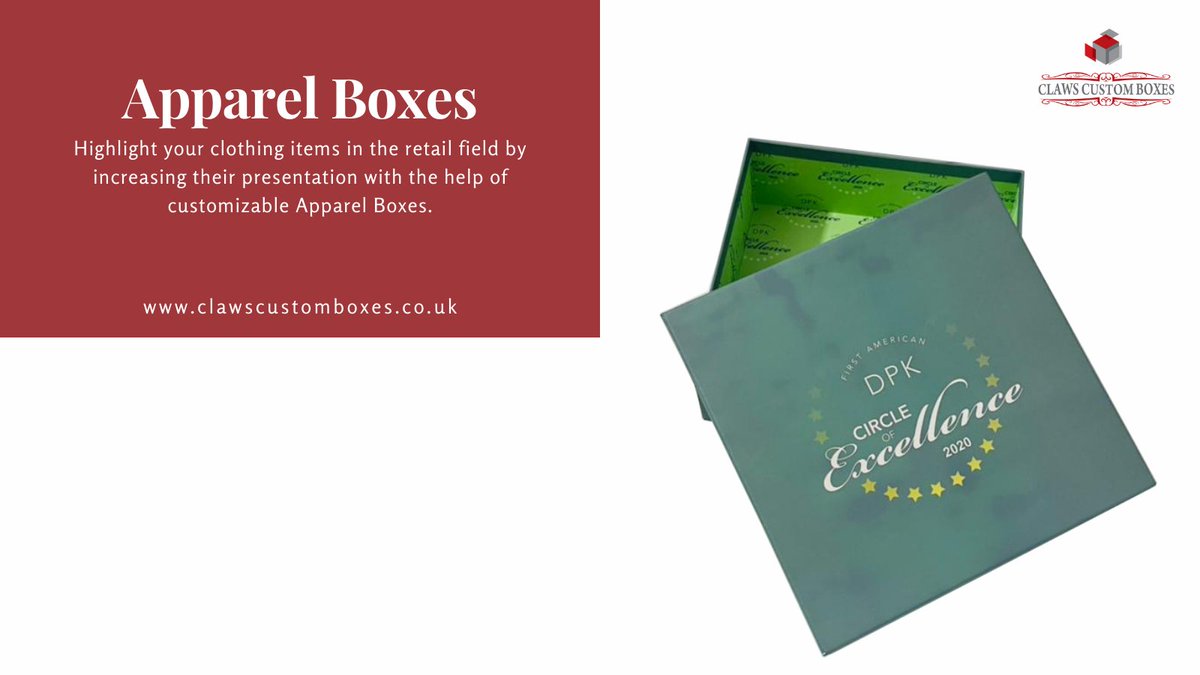 clawsltd's tweet image. Read More: bit.ly/3mVpBbX
Call to Order: +44 116 218 3474
Email at: sales@clawscustomboxes.co.uk
#ApparelBoxes #CustomApparelBoxes #CustomizedApparelBoxes #CDesigns #PackagingStrategy  #StylishBoxes #Products #Creations #PrintingDesigns #CustomBoxes #ClawsCustomBoxes