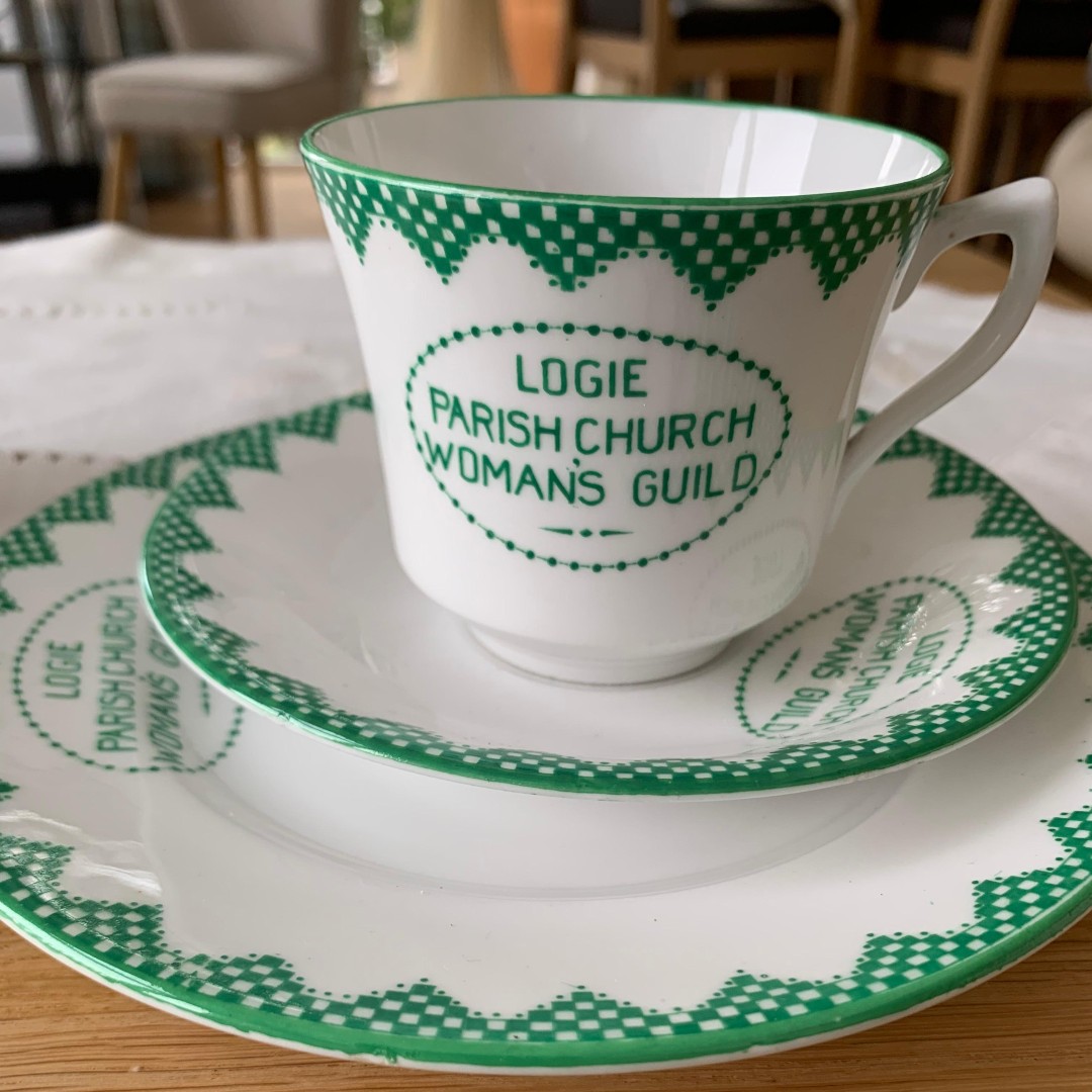 LogieProject's tweet image. "Another Logie 100: St John's Cross and Logie Parish Church celebrated their centenary year in 2014, although their history goes much further back."

A nod to Logie's green spaces in the design of this commemorative teaset! 🍵

📸: Catherine McLean

#Logie100 #WRITESHOWTELL