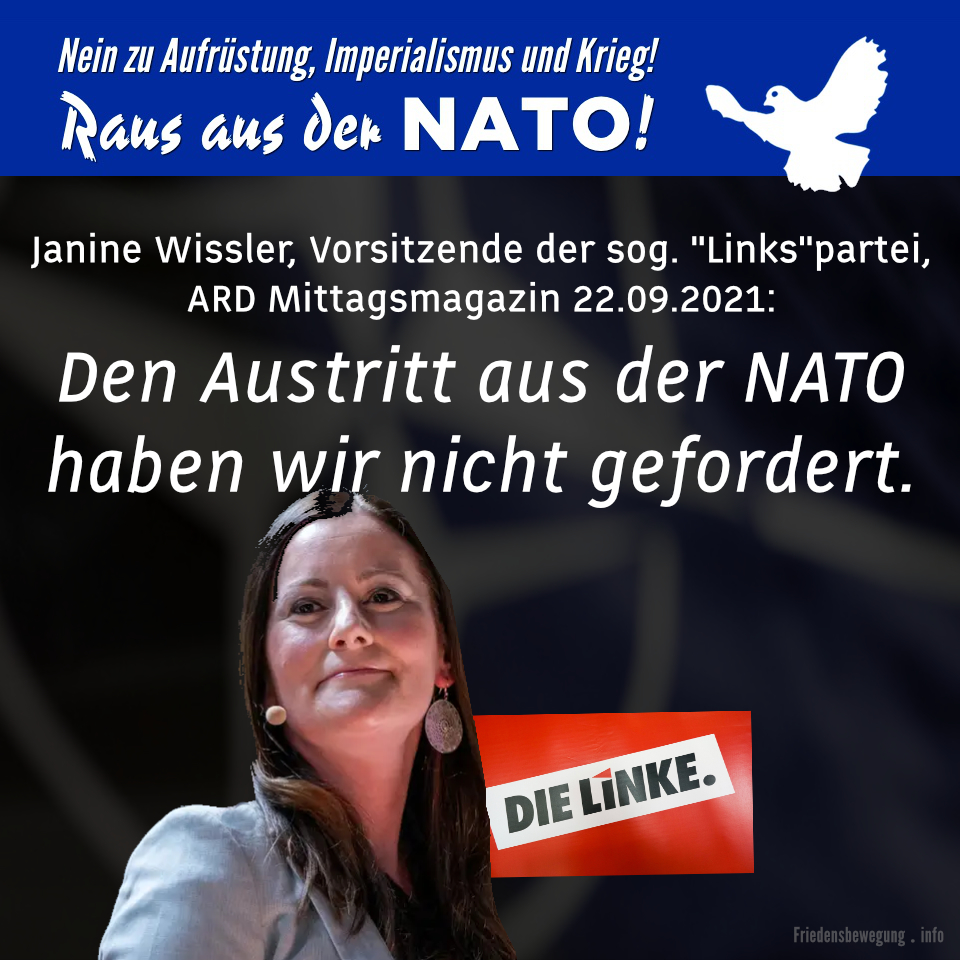 Linke geht auf Distanz zur Friedensbewegung - den Austritt aus der NATO haben wir nicht gefordert