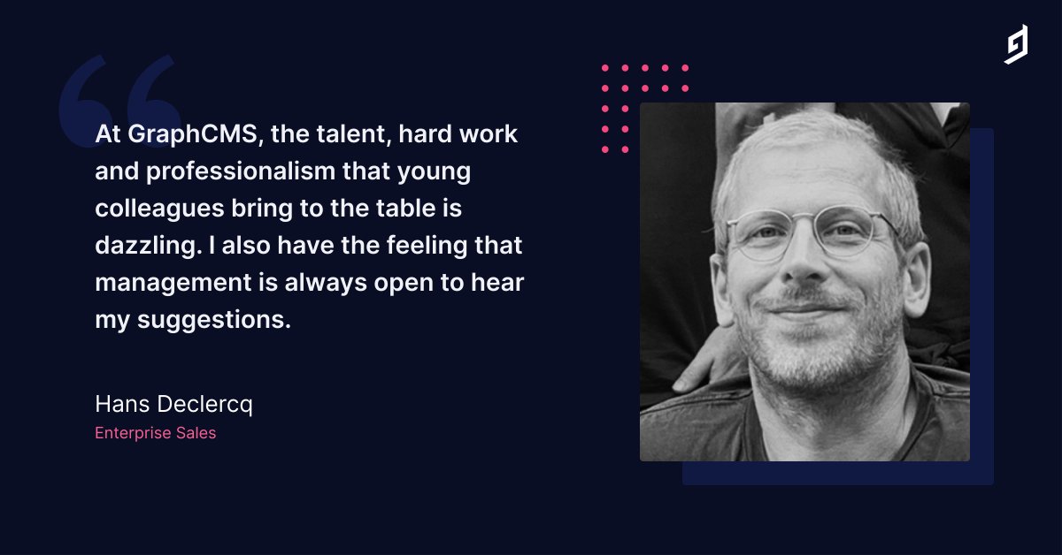 In our latest employee spotlight, we caught up with Hans to learn more about his time with us at GraphCMS.

Its' been a blast having you with us for the past few years, Hans!

To many more 🥂