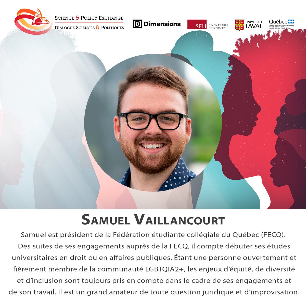 DSP_SPE's tweet photo. 🚨EDI en action : Meilleures pratiques et orientations futures 🚨
Nous vous présentons Samuel Vaillancourt!! @S_Vaillancourt_ @FECQ
Rejoignez notre atelier virtuel en #EDI avec #DimensionsEDI #SPEWorkshop
🗓 27 sep @ 15h30 HAE
Details 👇Détails
https://t.co/TtwR6uNBAd https://t.co/D8Ow4SkgDv