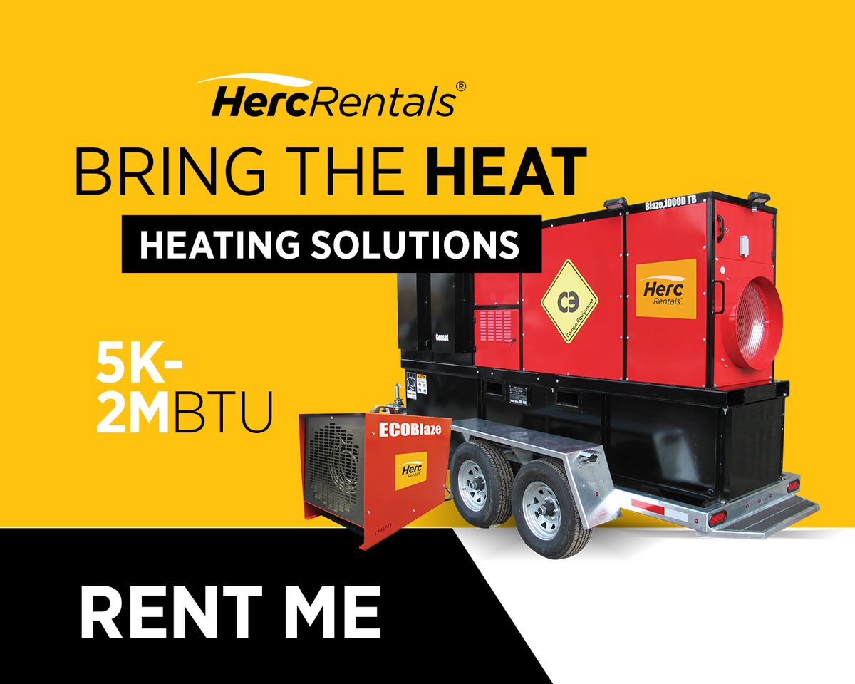 HercRentalsInc's tweet image. Don&apos;t fall for the nice weather. Winter and frigid temperatures will be here soon. Make sure you have the equipment to bring the heat.  #autumnalequinox #allthegearyouneed #herchasit