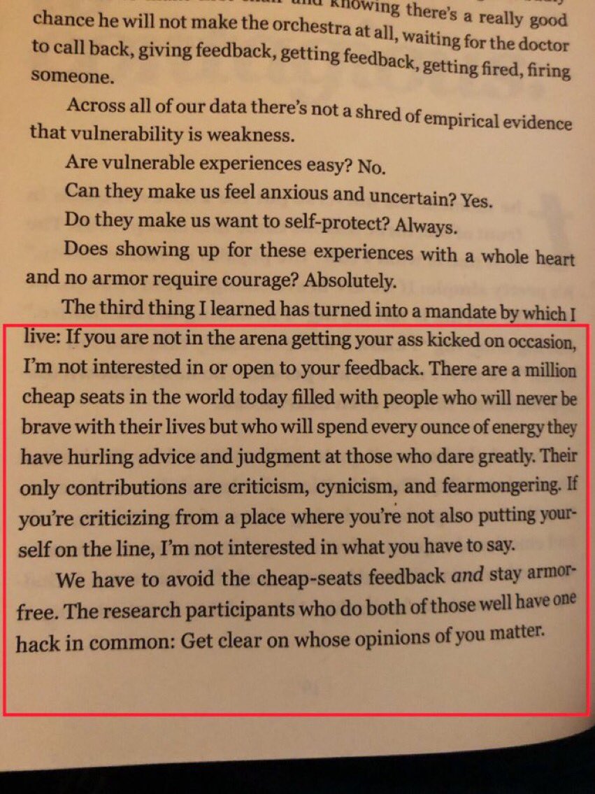 Wednesday Reminder. 

Avoid Cheap-Seat Feedback. Don’t Take Criticism from Someone You Wouldn’t Take Advice From. 🏟