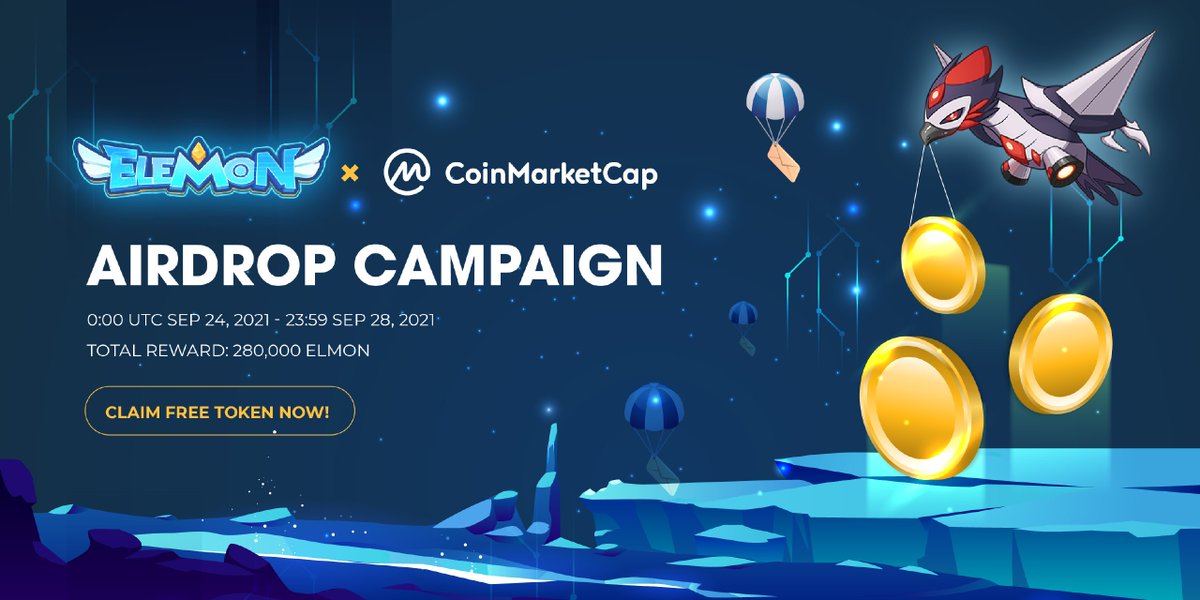 🔥We are thrilled to announce that #Elemon Airdrop Campaign will start on September 24th, 2021!

About 280,000 #ELMON will be released at this event! 

Are you ready for it?

Be the first one to own ELMON as the Airdrop reward!

👉View our campaign: coinmarketcap.com/currencies/ele…