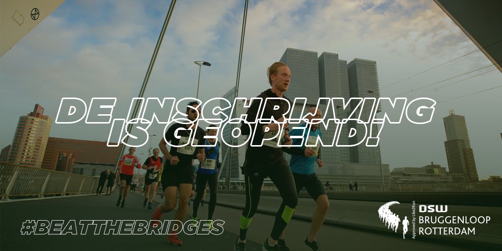 Durf jij de iconische bruggen van Rotterdam dit jaar weer te trotseren? Goed nieuws! 🙏✨ De inschrijving is vanaf vandaag geopend. Schrijf je snel in om verzekerd te zijn van een startbewijs. Zien we jou daar? 😍

#BEATTHEBRIDGES

👉  bruggenloop.nl/inschrijven/