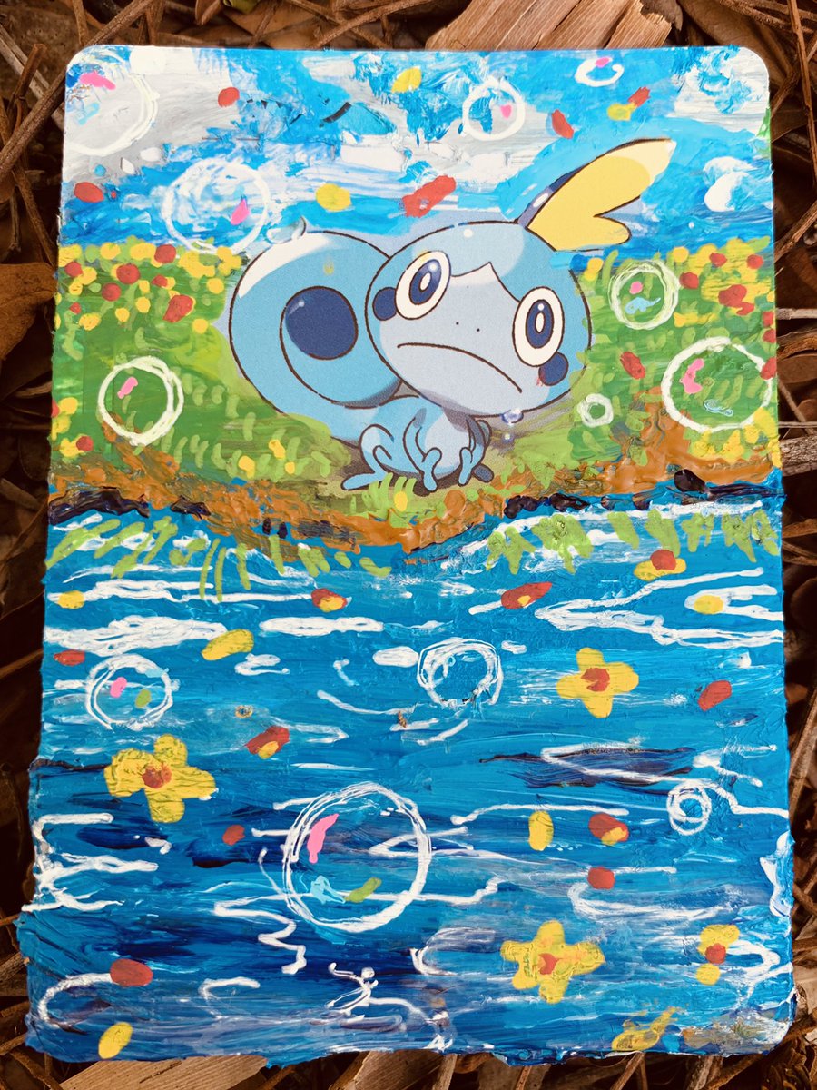 loaf_moon's tweet photo. More Pokemon Cards I painted ! #PokemonCards #pokemon #art https://t.co/Ry1mCVO7Ca