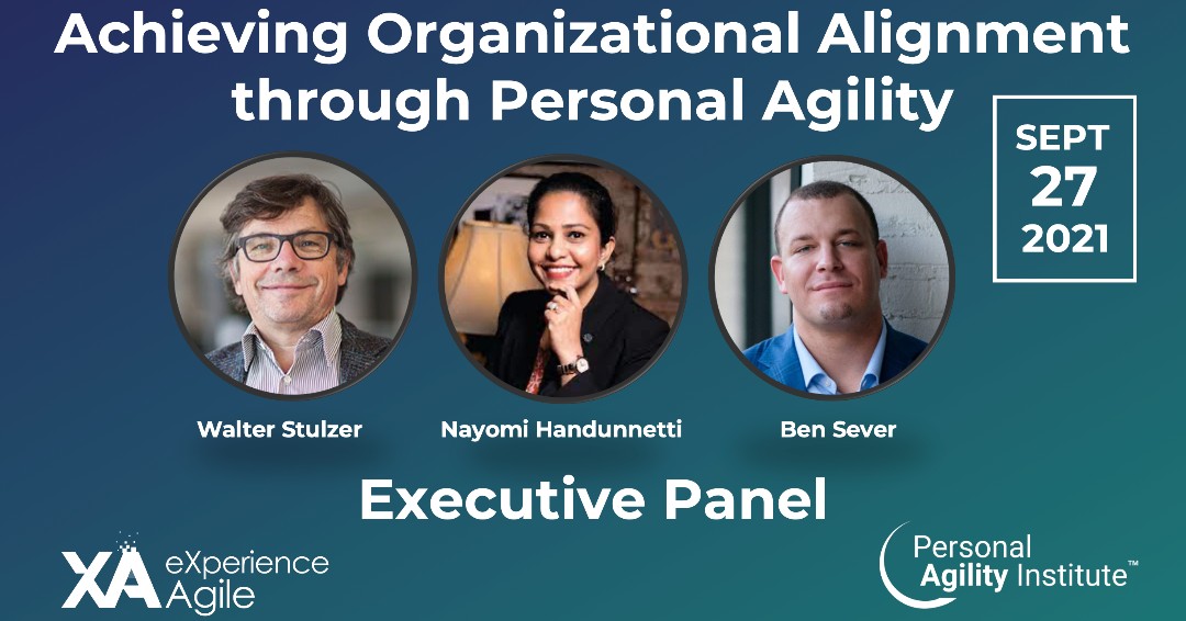 MariaMatarelli's tweet image. Join @peterstev and @MariaMatarelli on September 27th, as they interview @walter_stulzer, @NayomiHandun, and @BenSeverBiz at the @experienceagile 2021 week. experienceagile.org #eXperienceAgile #xaweek21 #waforum2021 #ahfactors21 #PersonalAgility @PersonalAgility