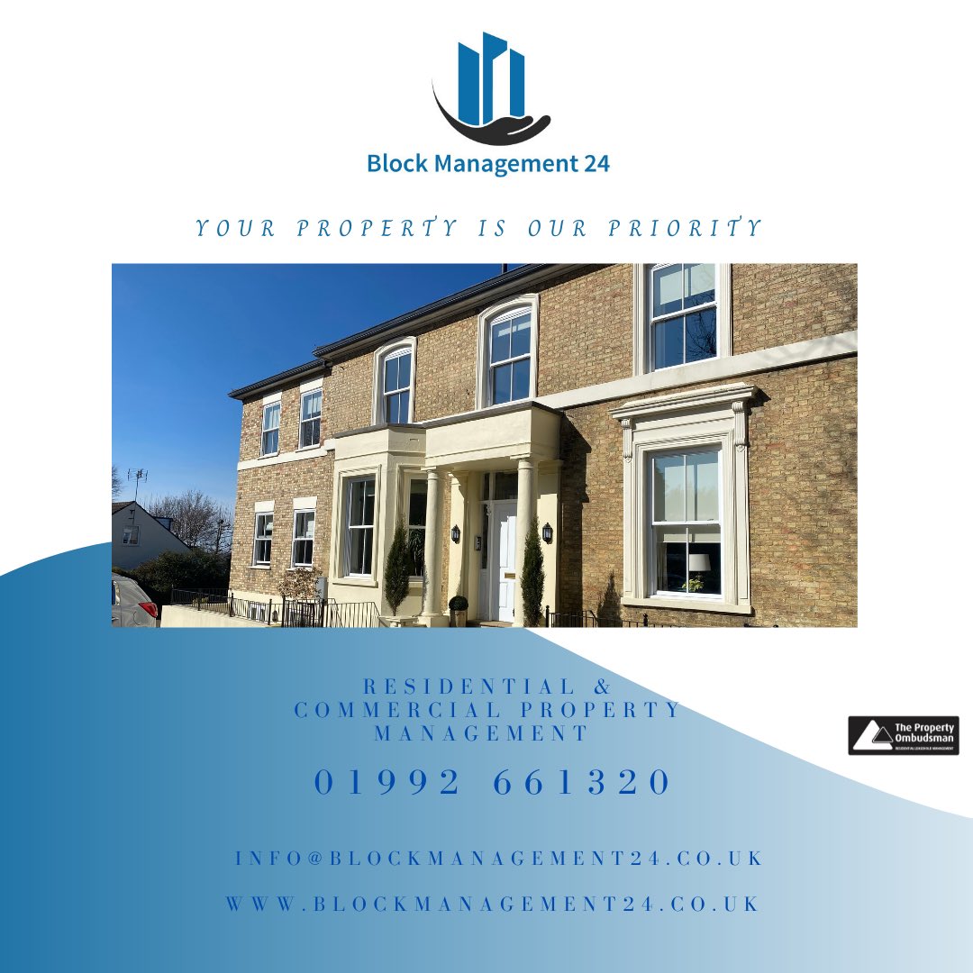 ManageMyBlock24's tweet image. Residential &amp;amp; Commerical Property Management Experts 

📞 01992 661320
📧 info@BlockManagement24.co.uk

✔️Block Management Services ✔️Maintenance Services
🚨24/7 Support Team 
#quote
#blockmanagement24
#blockmangement #residentialmangement
#residentialblocks
#buildingmaintenance