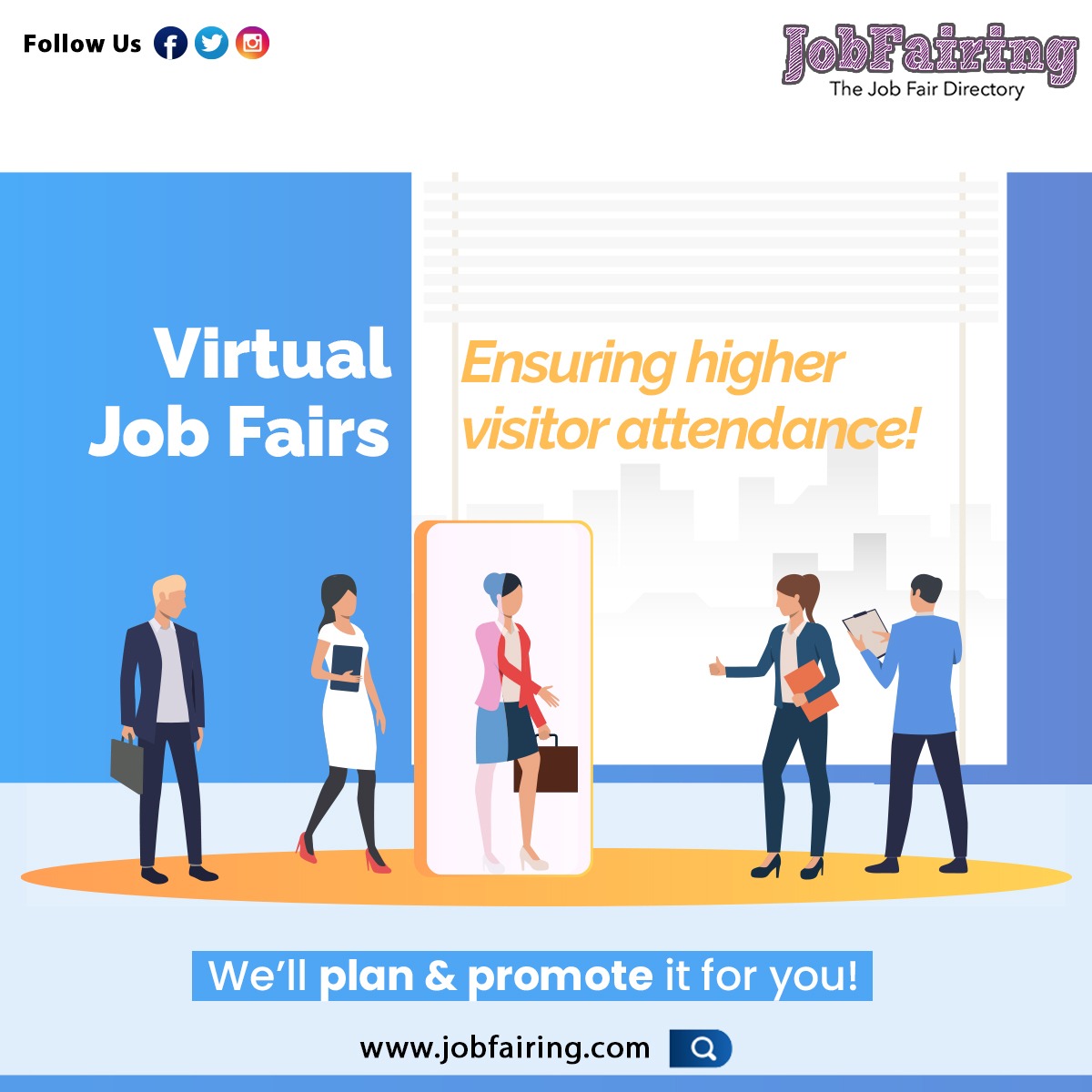 JobFairing's tweet photo. Ensure the success of your hiring drive by conducting virtual job fairs, and get a massive response! JobFairing can help you plan and even promote the event. Get in touch with us today!
#jobs #jobfair #virtualevent #careerfair #events #recruitment #hiringevent  #india  #hiring https://t.co/ZYWEHFBOkT