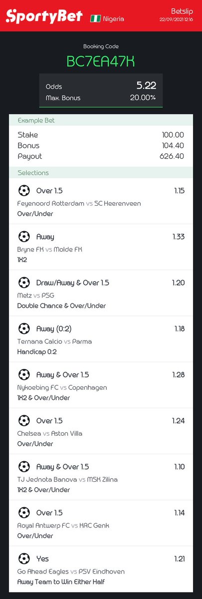 1x2klaus's tweet photo. Sportybet lovers♥️
5 ODDS ⚽⚽
10 ODDS ⚽⚽
10 ODD ⚽⚽
10+ ODDS ⚽⚽
#MayTheOddsBeWithUs
@AyobamiTips @DeityTips @hermperor @Kpstandfit @Recon_Bets @Jayrole17 @Greenplace2021 @2nAudacious @krisejiks @Niklausjnr https://t.co/8ejaMtMdhK