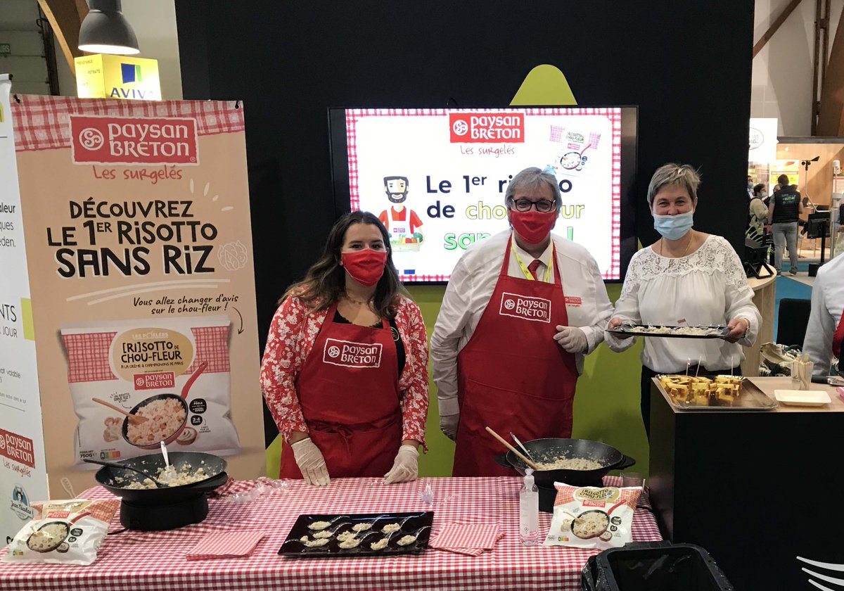 {<a href="/SPACERennes/">SPACE</a> 2021}L'occasion de faire (re)découvrir à nos adhérents <a href="/EuredenGroup/">Eureden</a>  et aux visiteurs, nos légumes Paysan Breton Les surgelés remis en oeuvre au travers de différentes recettes, ainsi que LA nouveauté Paysan Breton Les surgelés : Le RISOTTO DE CHOU-FLEUR ! 😋