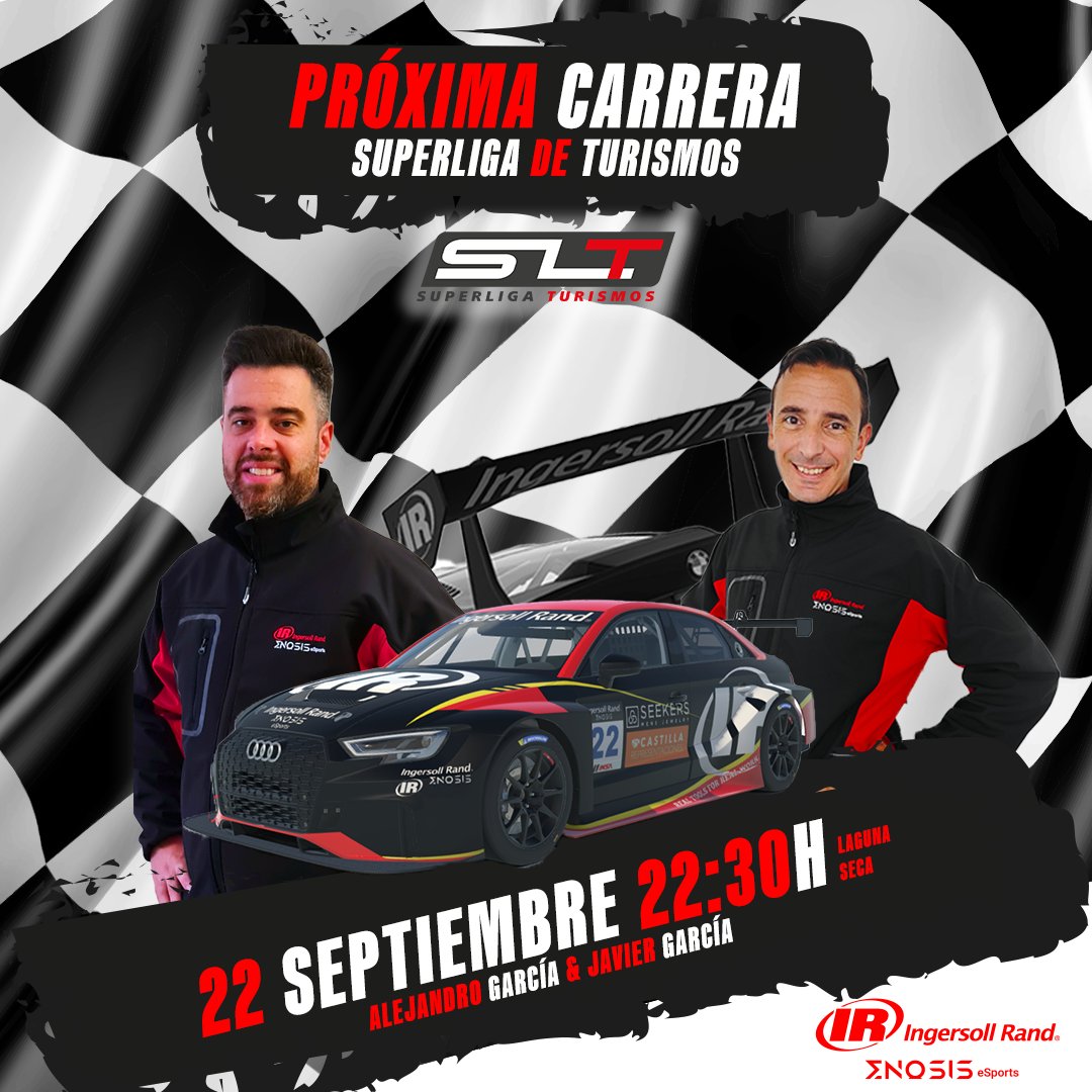 e_enosis's tweet image. Empieza la #SuperligadeTurismos @DriversparadeCb y debutamos en 1ª división!!! A los mandos del Audi RS3 de @ingersollrand @e_enosis estarán Alejandro García @puti_SIMO y Javier García @minirossi46 . Nos vemos a las 22.30h en twitch.tv/driversparadec…  #irtools #iracing #simracing