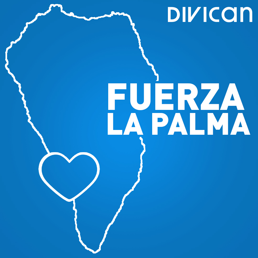 Divican's tweet photo. Desde #Divican queremos mandar todo nuestro apoyo a todos los afectados por los actuales acontecimientos sucedidos en la isla de La Palma. Mucho ánimo. #FuerzaLaPalma https://t.co/KuByr4QSi2