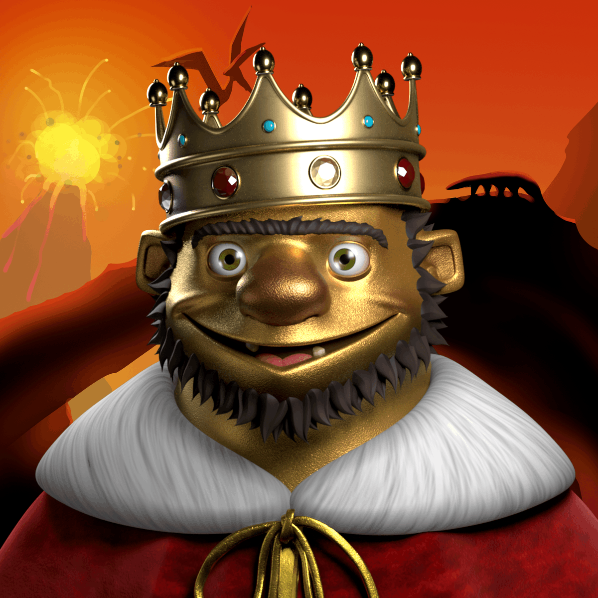 torbsx's tweet photo. joining the @TheCavemenClub in style. So happy with my golden king <3 #nftcollector https://t.co/QwTxAc5MI2