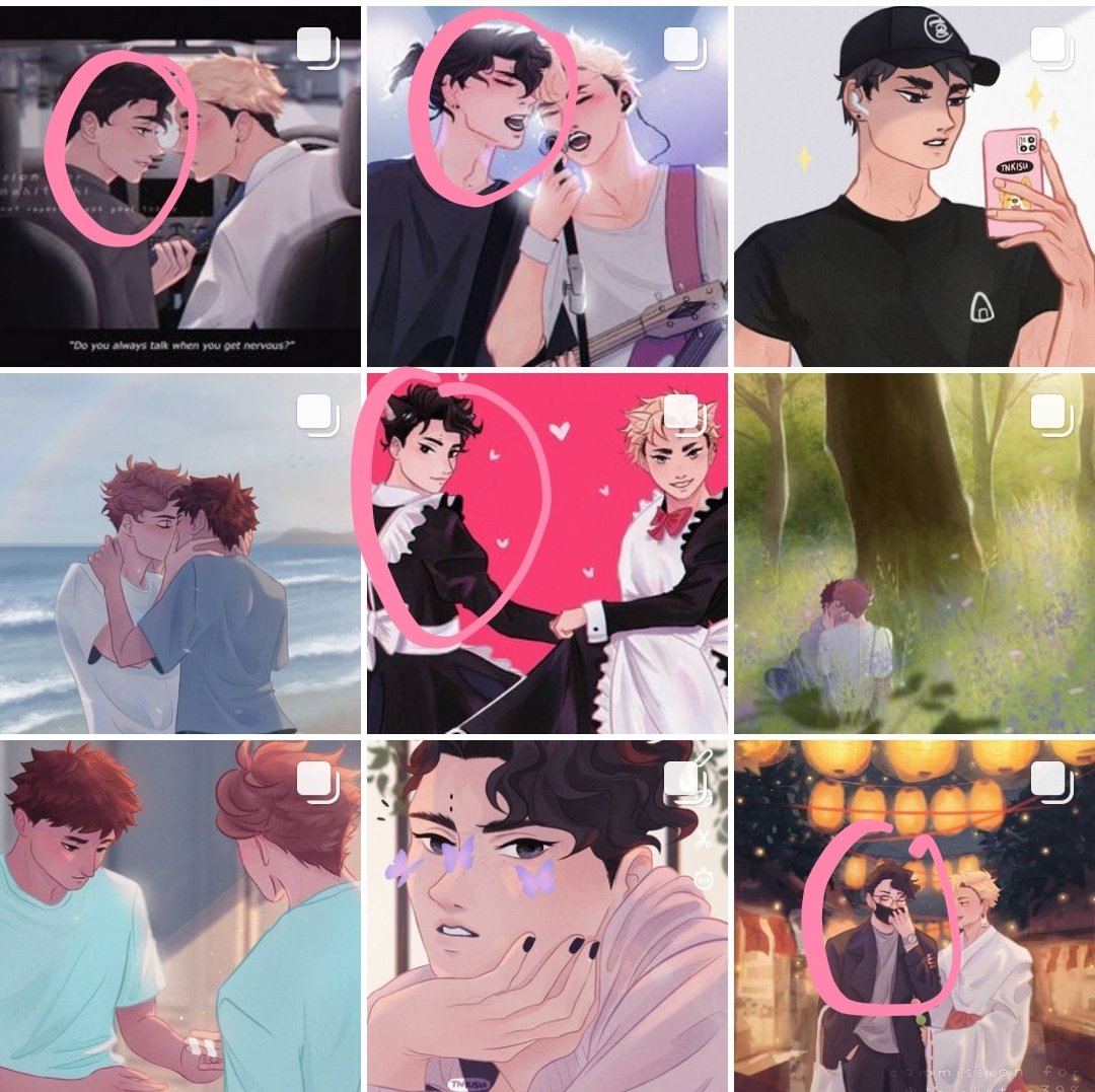i was looking at my ig feed and i have a major obsession with drawing sakusa on the left ... shsjdjd like wth