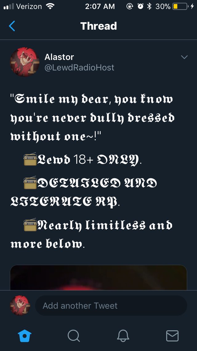 LewdRadioHost's tweet photo. This is a fan account. I do not own any of the art, or Hazbin Hotel. This account is also 18+ ONLY no minors whatsoever.

Now here is a picture for those who can't read the font. https://t.co/xOe1C4bfQW