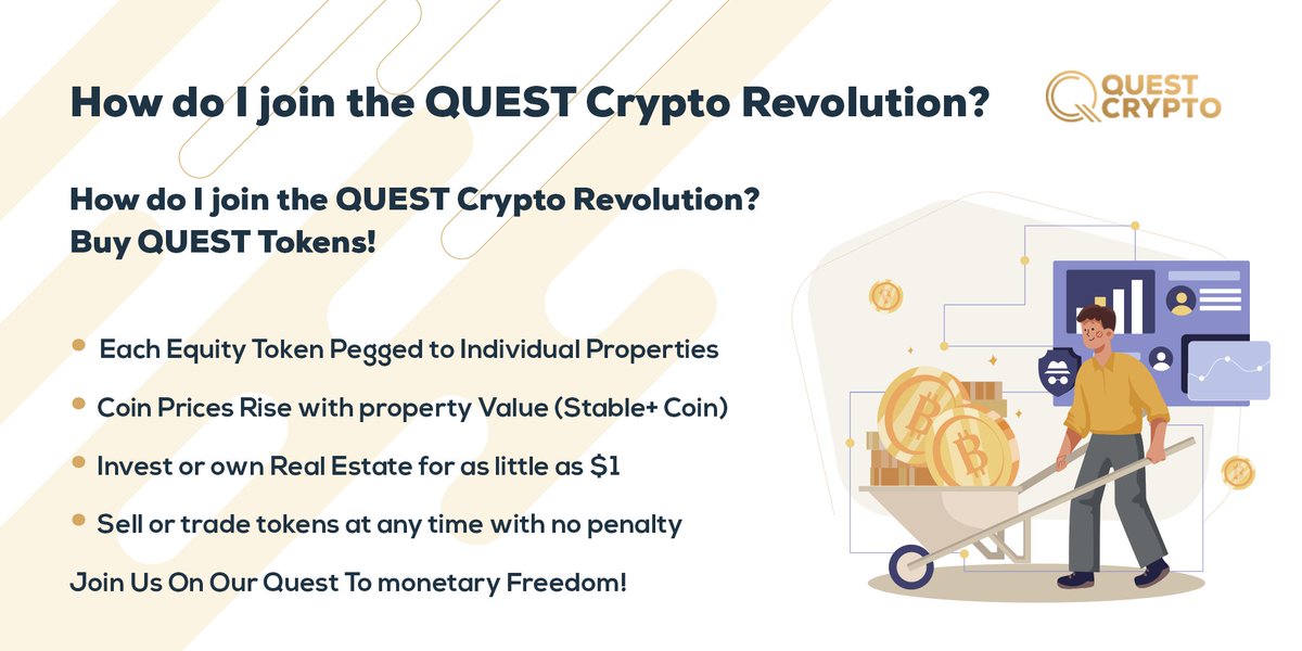 QuestCrypto_'s tweet photo. How do I join the QUEST Crypto Revolution?
Buy QUEST Tokens and join us on our Quest to monetary freedom!

#cryptocurrency #crypto #blockchain #money #investment #business #cryptocurrencycommunity #Cryptocurrencylife #cryptoworld #cryptowallet https://t.co/63B65NzeKe