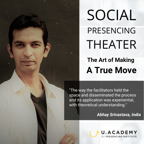 MITxULab's tweet photo. Last call! Register now for the online Social Presencing Theater course brought to you by https://t.co/e54Ryzq9PG, 24-26 Sep 2021. Secure your place before Sep 24th, 4am EDT / 10am CEST at: https://t.co/Rvdltp3bYk #SPTonline #UAcademy #SPT #BodyKnowledge https://t.co/m3Avk7GEbh