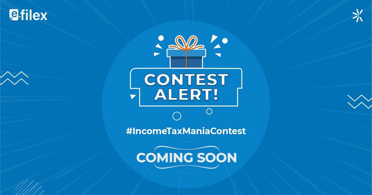 e_filex's tweet photo. We are back with another exciting quiz contest. Take part in #IncomeTaxManiaContest and have a chance to win an Amazon voucher.

Stay tuned!

#ContestAlert #ContestTime #IncomeTaxMania #efilex #Tax #IncomeTax #IncomeTaxReturn #IncomeTaxIndia #TaxSaving #TaxDeduction #TaxPlanning https://t.co/hPhC2BhM3S