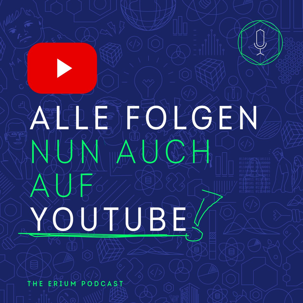 TheEriumPodcast's tweet image. Ab sofort könnt ihr The Erium Podcast auch auf #YouTube hören! Staffel 1 bis 4 stehen schon auf unserem YouTube Kanal für euch bereit. 

Jetzt reinhören:  
youtube.com/channel/UCCqDL…

#TheEriumPodcastGoesYouTube #DataSciencePodcast #ai #MachineLearning