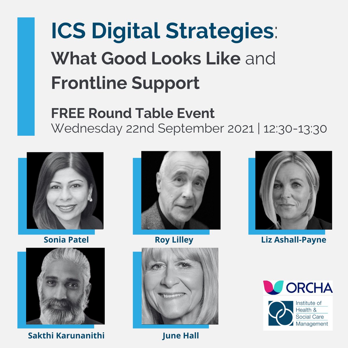 Last chance to register for today's webinar: What does good look like for ICS digital strategies? 💡 Join @RoyLilley (@IHM_tweets) with @chat2sonia (@NHSX), @LizAshallPayne, and @dr_sakthi (@LancashireCC) Register for free: eventbrite.co.uk/e/ics-digital-… #IHSCM #DigitalHealth #ICS