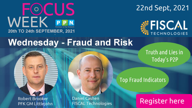 p2pnetwrk's tweet photo. Join us at 11:30am for an interview with Dan Cashen, Chief Product Officer @FISCALTec to hear his thoughts on risk and where CFO thinking should be right now. #fraud #risk #P2P #FocusWeek21 https://t.co/XMxUfv696c https://t.co/wlrXcRaNt7