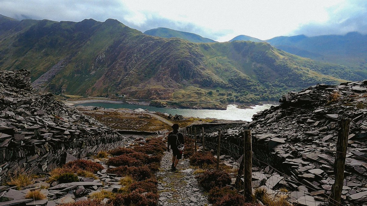 For_the_goats's tweet photo. Snakes and Ladders is an adventurous journey through the Denorwic Slate Quarries. The route weaves it's way through caves, vast pits and up ancient ladders and chains. It was a humbling experience seeing the remains of the quarry and passing through the historic landscape. https://t.co/kjpGxRtIHn