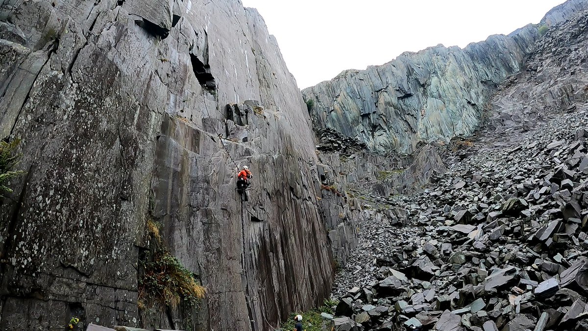 For_the_goats's tweet photo. Snakes and Ladders is an adventurous journey through the Denorwic Slate Quarries. The route weaves it's way through caves, vast pits and up ancient ladders and chains. It was a humbling experience seeing the remains of the quarry and passing through the historic landscape. https://t.co/kjpGxRtIHn