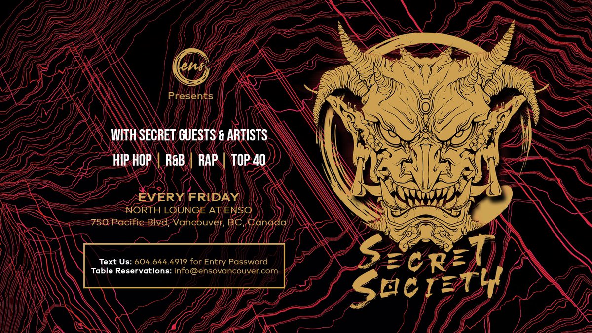 Secret Society 🤫. #EnsoVancouver