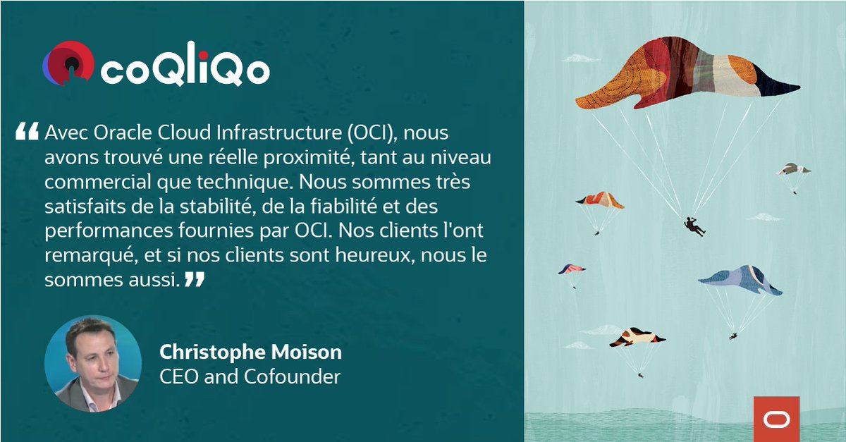 Oracle_France's tweet photo. 📣Dotsoft et Solucia deviennent coQliQo : connectez vos Qlients à votre Qommerce !

L'Editeur de logiciels s'appuie sur notre Infrastructure #Cloud (OCI) pour développer ses solutions.
Le CEO illustre les avantages de ce choix 👇
https://t.co/y2RUBQYOJw 

#Retail #SaaS #IaaS https://t.co/ticp0UlLnQ