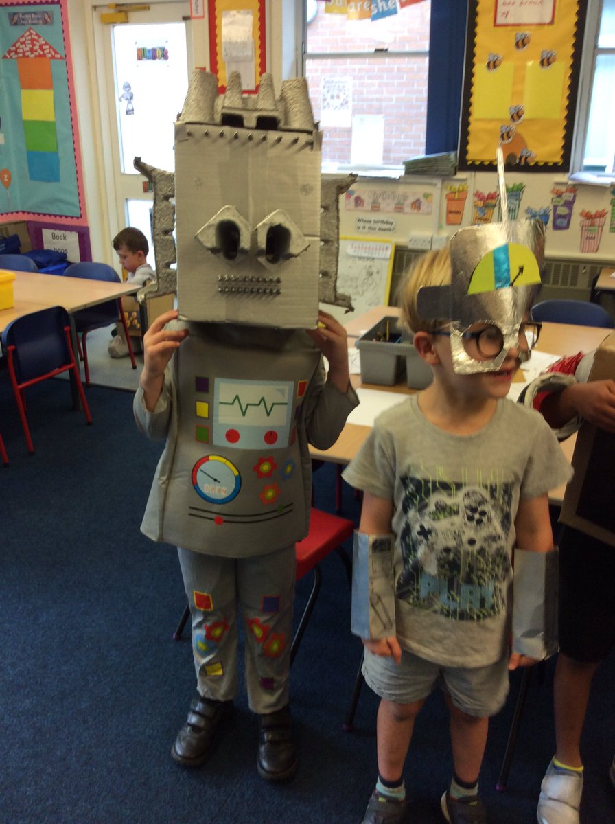 MrsS_WFoss's tweet photo. Thank you for all your efforts today with the robot costumes. Letters and logins for the Numbots game will be sent home today. https://t.co/VzWQWbGfFj