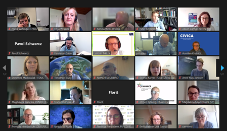 ECIUniversities's tweet photo. A historic meeting yesterday: Having all 41 #EuropeanUniversities together in one virtual room to ensure collaboration where possible for a strong #EuropeanEducationArea🇪🇺🎓#FOREU @LThilly_CG @OlgaWessels https://t.co/rwD8XQT20l