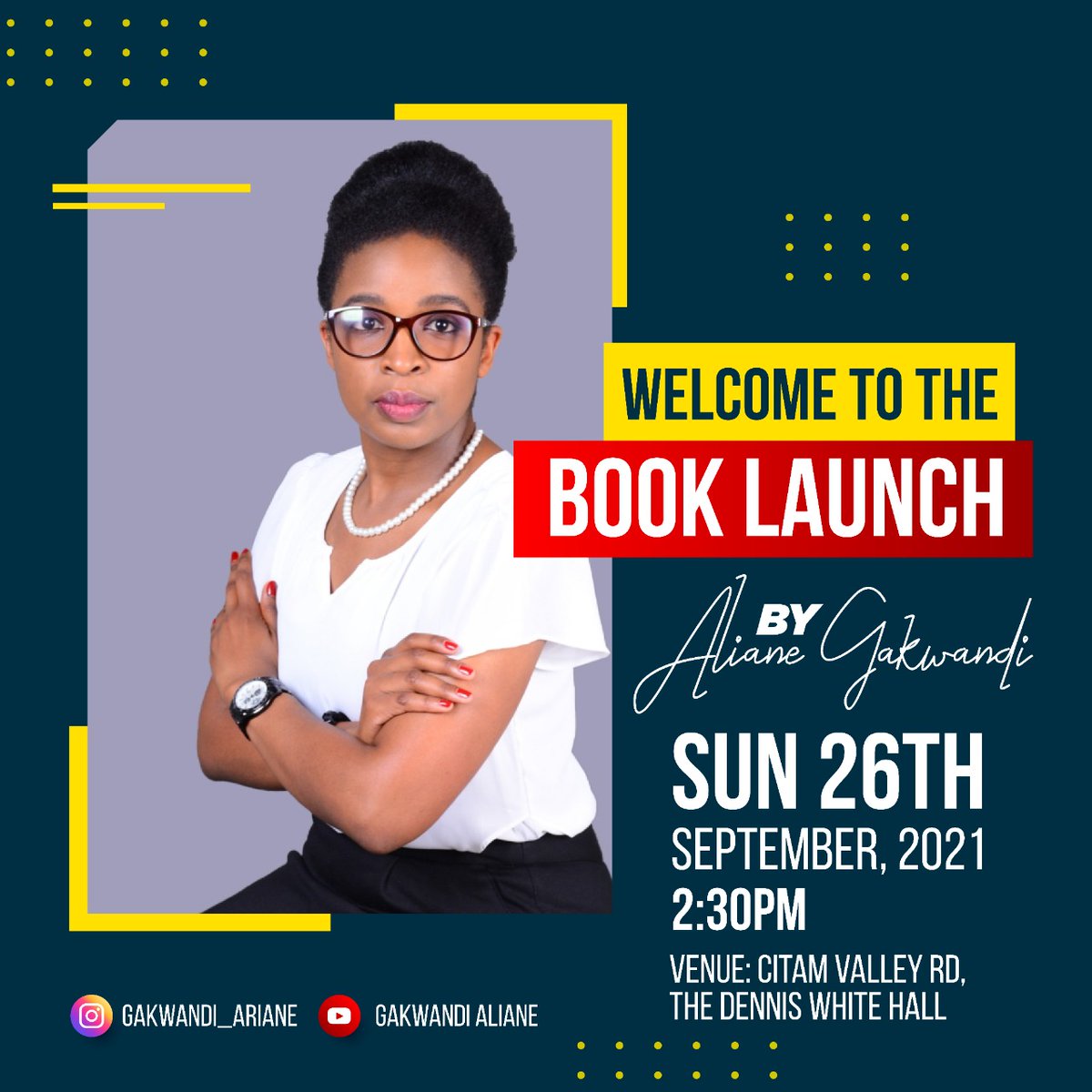 Here's a great plot for you and I happening this Sunday afternoon.
Am so happy for my friend <a href="/gakwandi_MG/">Gakwandi Ariane</a> who's launching her first book this Sunday @citamvrdke  from 2:30pm.
I hope to see you there.
Karibuni Sana.
