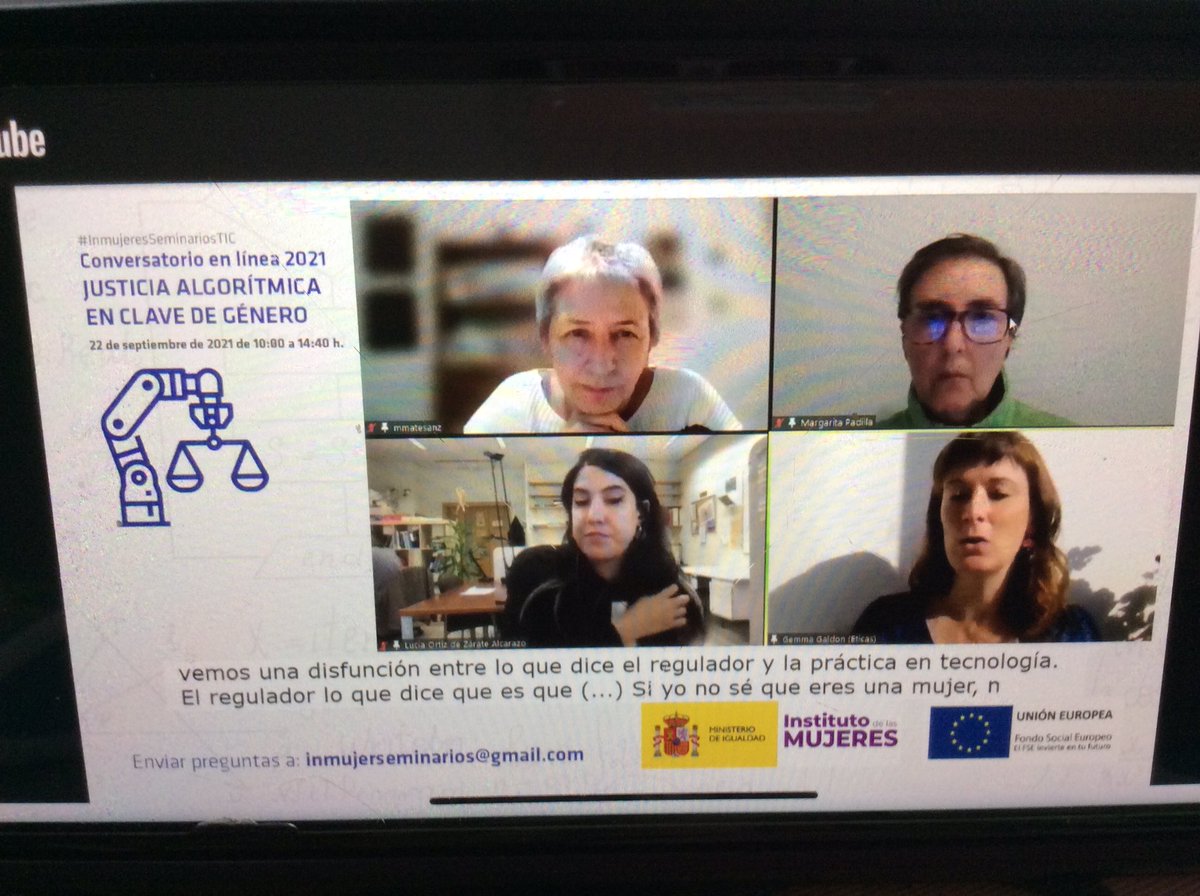 ChemistredPuck's tweet image. #justicia #algoritmica en clave de género @gemmagaldon en próximos meses mayor activismo para esa impunidad tecnológica que ha habido hasta ahora” desde @EticasFdn  realizan un gran trabajo ,no es difícil proteger personas en sistemas tecnológicos . Lleva años enseñanadonos
