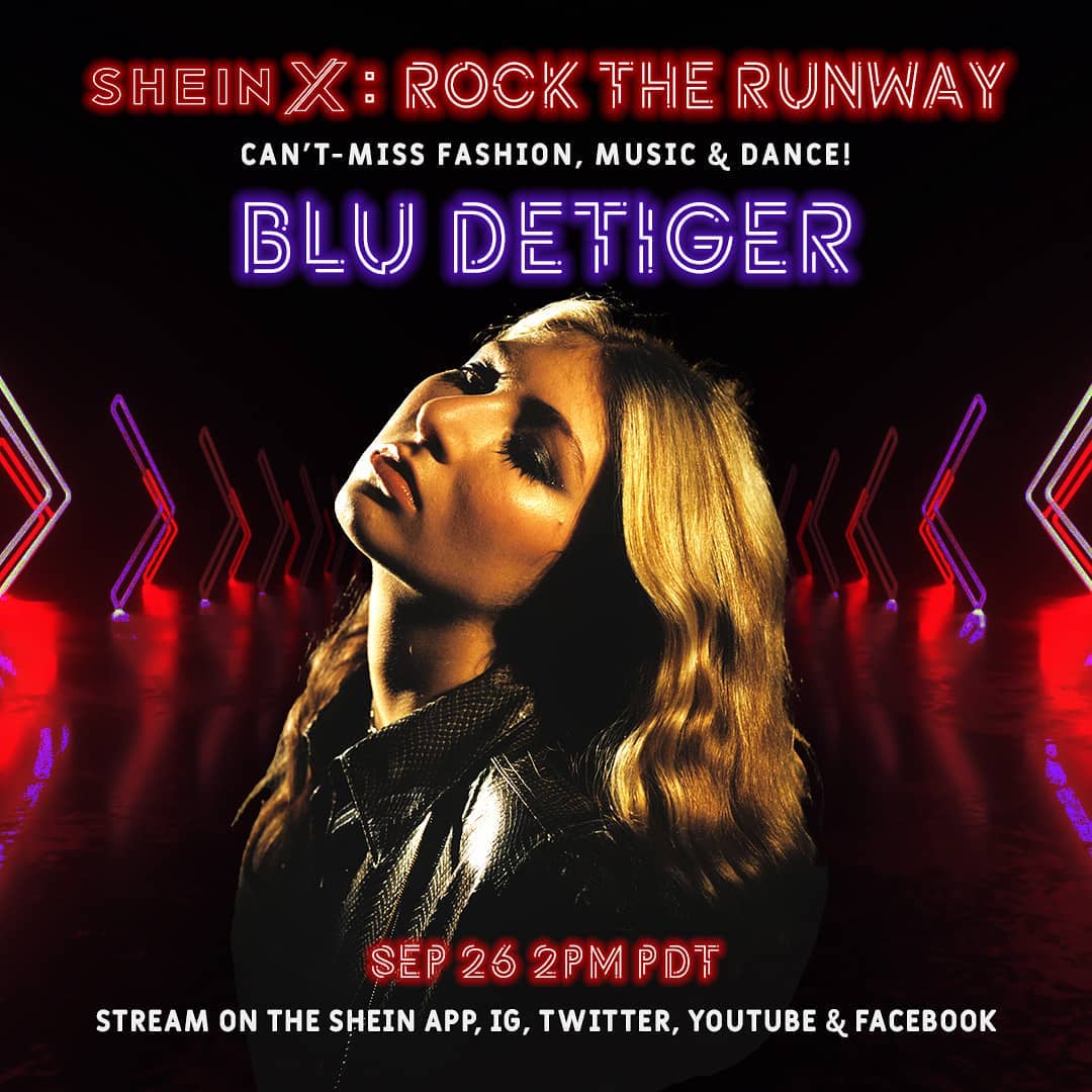 #SHEINXRocktheRunway with IG:<a href="/bludetiger/">Blu DeTiger</a> to present the HOTTEST fashion event of the season!

🌟 TUNE IN: September 26 @ 2PM PDT on our livestream on SHEIN's free app as well as SHEIN's official YouTube, Twitter, Instagram and Facebook accounts!