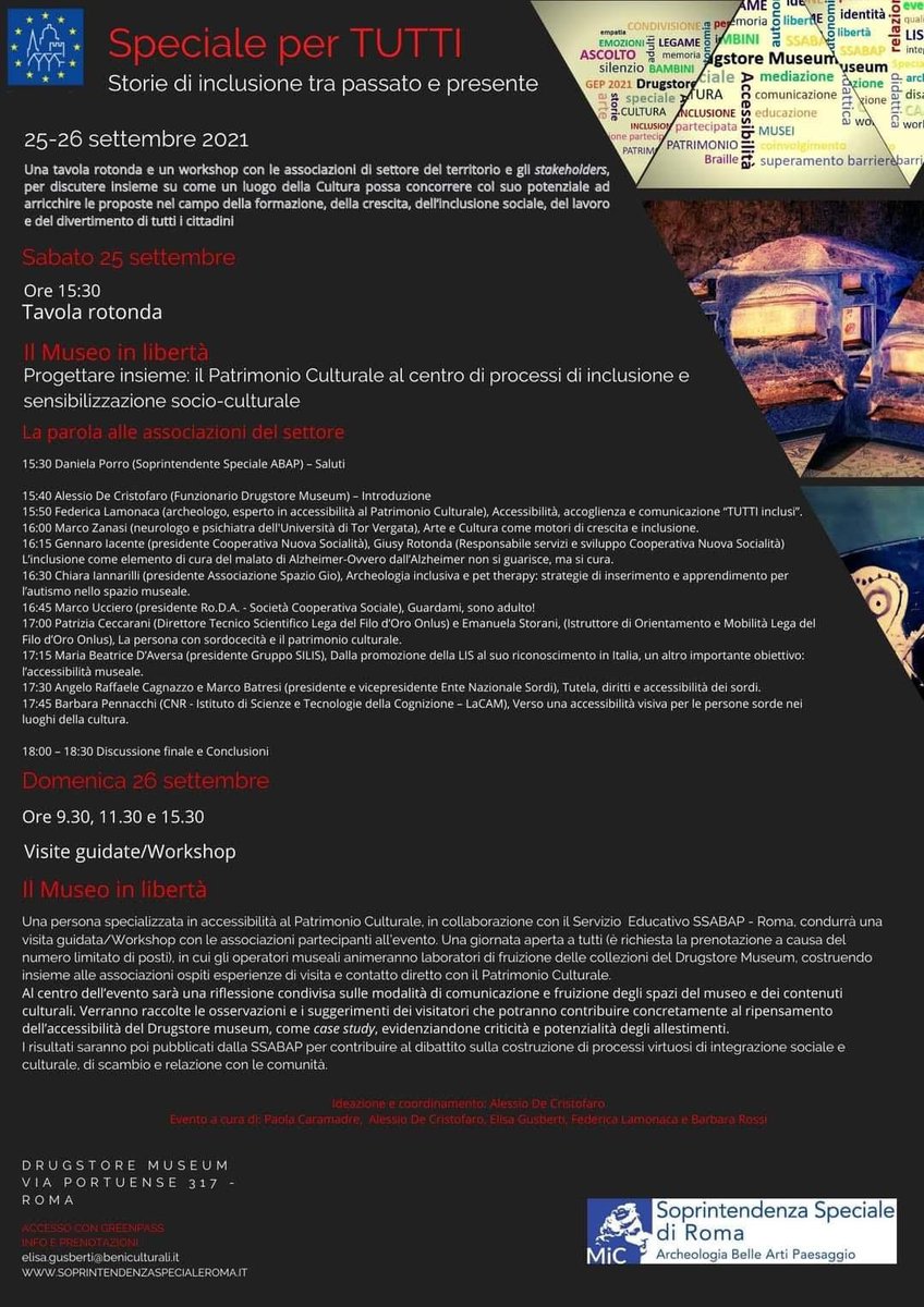 Gruppo_SILIS's tweet photo. Il 25-26 Settembre si terrà una tavola rotonda e un workshop presso il DRUGSTORE MUSEUM di Roma! 

Noi ci saremo! #gruppoSILIS 💙 https://t.co/4l9fQUdJqQ