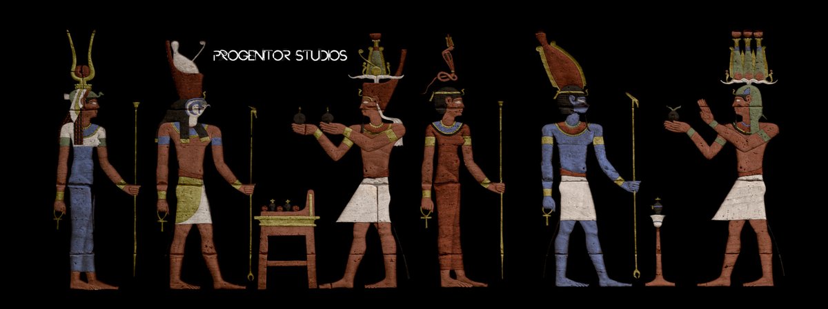 ProgenStudio's tweet photo. Colorized #Egyptian relief. Found in the temple at #Dendur. Now located @metmuseum https://t.co/6UBjTZ2f80