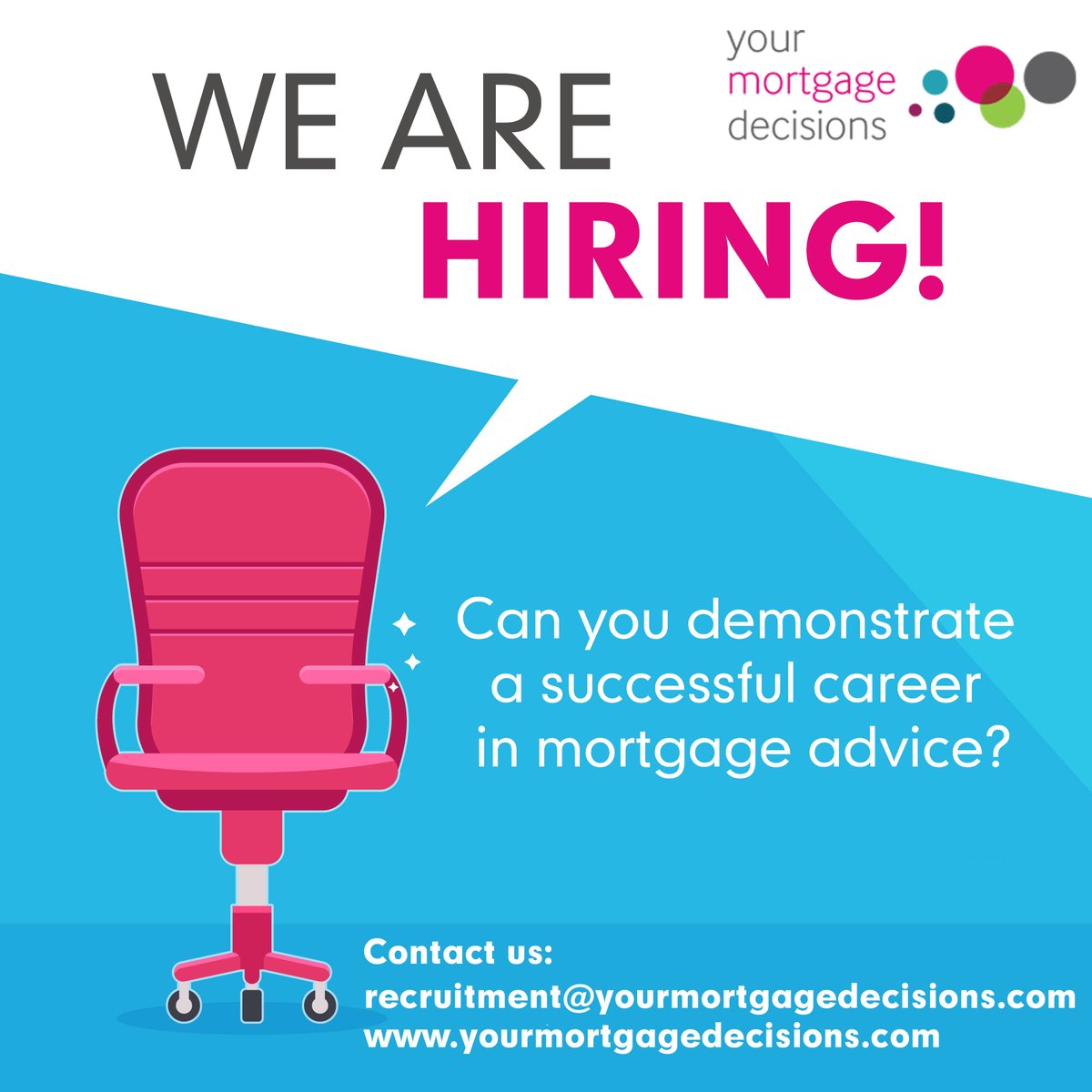 We are looking for top quality mortgage advisors to join our award winning team.